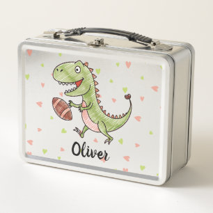 Lunch Box Tiny Trex Jouant au Football Personnalisé