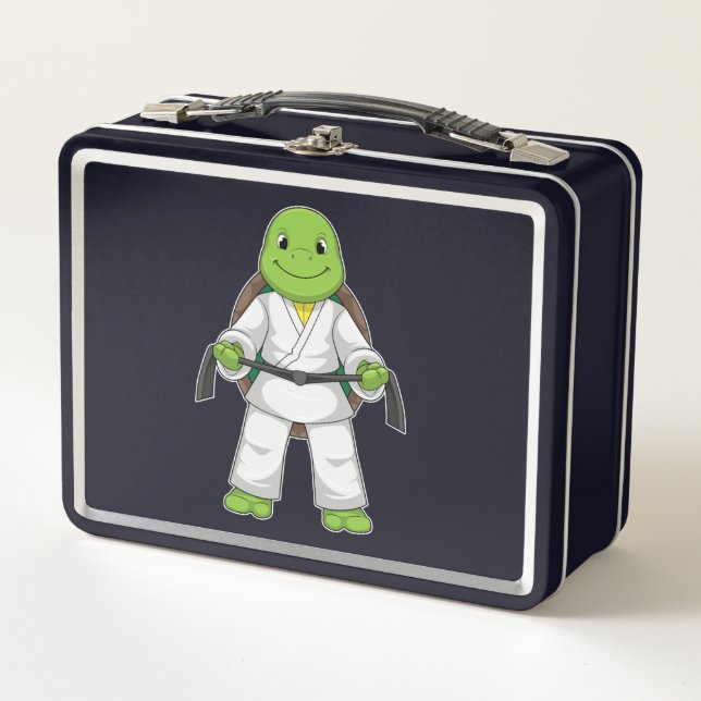 Lunch Box Tortue aux arts martiaux avec ceinture noire (Devant)