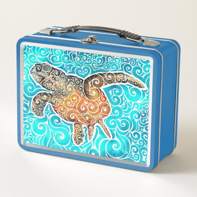 Lunch Box Tortue marine tourbillonnant (Devant)