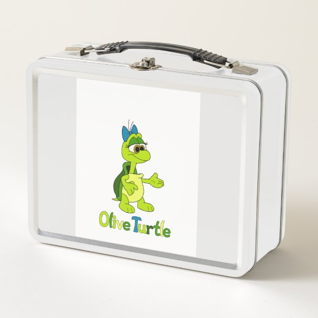 Lunch Box Tortue Olive  (Devant)