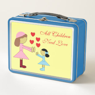 Lunch Box Tous les enfants ont besoin d'amour : Jaune & Bleu