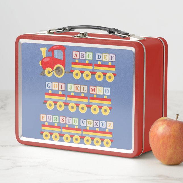 Lunch Box Toy Train Carrying Alphabet Blocks (En situation)