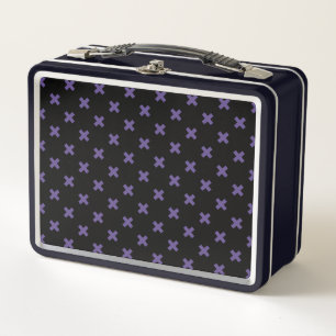 Lunch Box Traces croisées ultra violettes sur noir