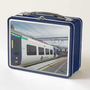 Lunch Box Train bleu et blanc