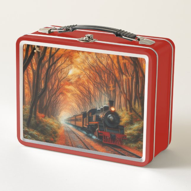 Lunch Box train classique d'automne (Devant)