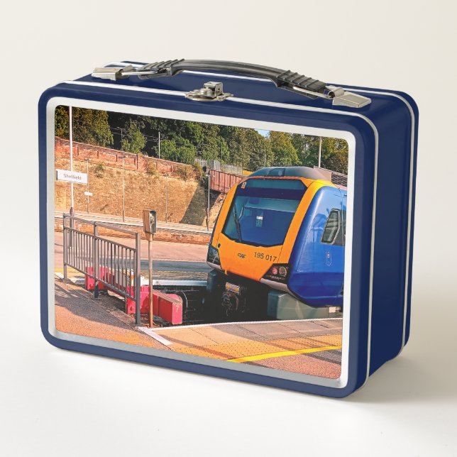 Lunch Box Train jaune et bleu (Devant)