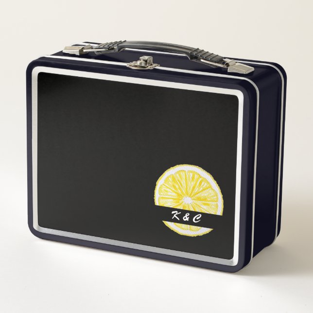 Lunch Box Tranches de citron aquarelle personnalisées (Devant)