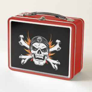 Lunch Box Traverses du crâne avec ailes flamboyantes