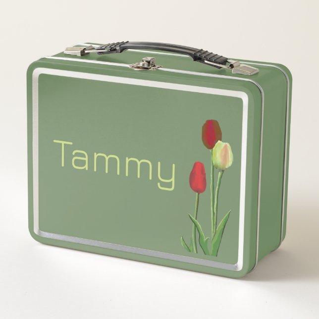 Lunch Box Tres Tulips Reds 7 Jaune design (Devant)