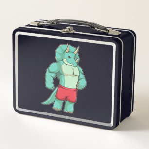 Lunch Box Tricératops comme Bodybuilder à Bodybuilding