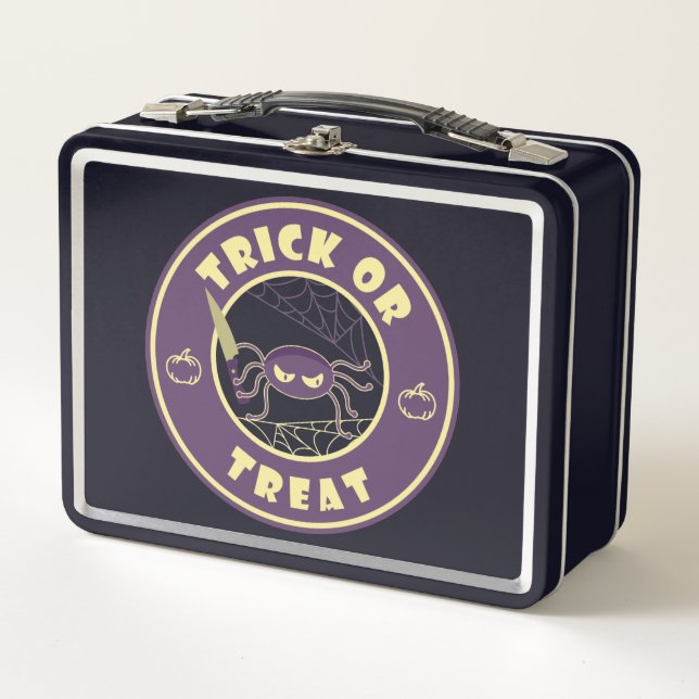 Lunch Box Trick ou traiter l'araignée halloween style Starbu (Devant)