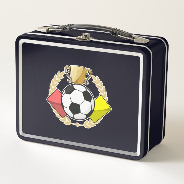 Lunch Box Trophée de football rouge et jaune (Devant)
