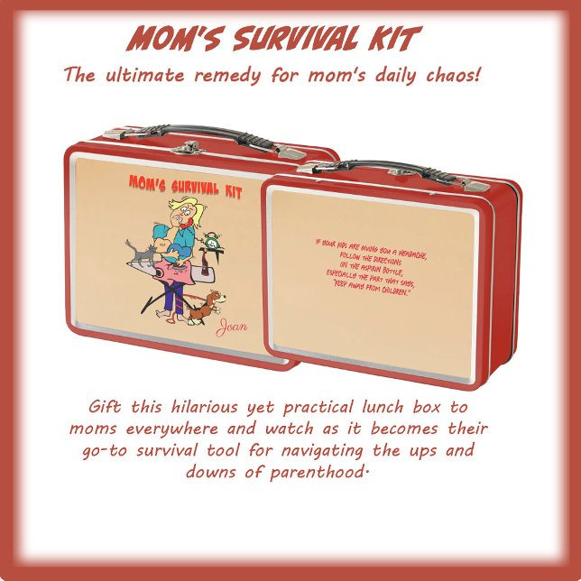Lunch Box Trousse de survie de maman Cadeau de fête de la mè (Créateur téléchargé)
