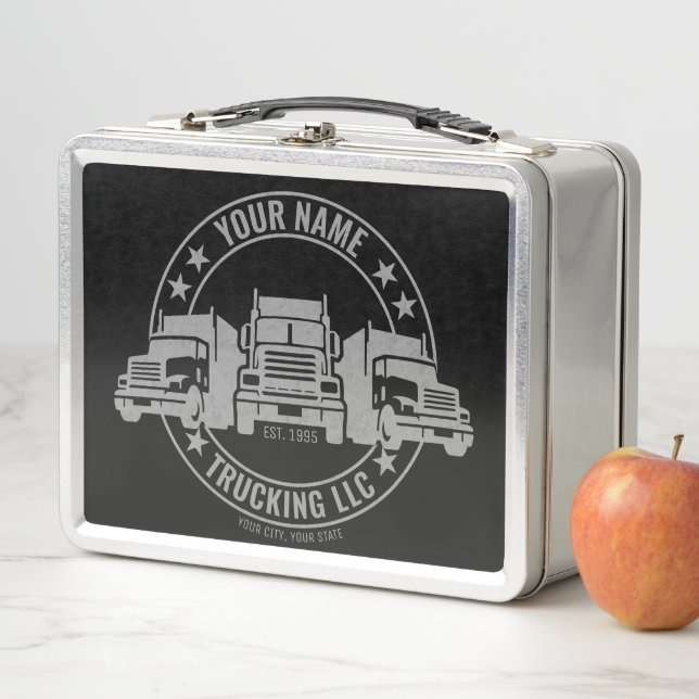 Lunch Box Trucker personnalisé Big Rig Semi Camion Camion (En situation)