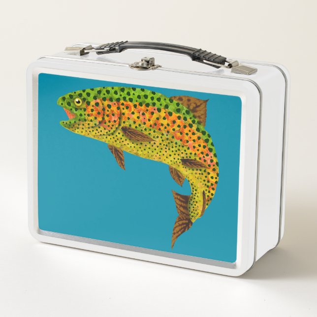 Lunch Box Truite arc-en-ciel feuille Aspen 1 (Devant)