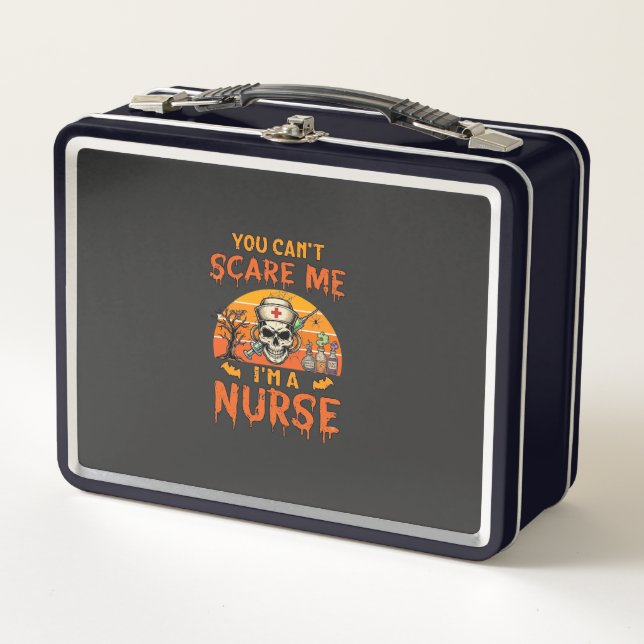 Lunch Box Tu ne peux pas m'effrayer infirmière crâne seringu (Devant)
