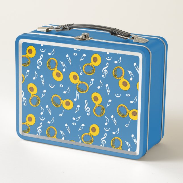 Lunch Box Tuba Music Notes Motif (Devant)