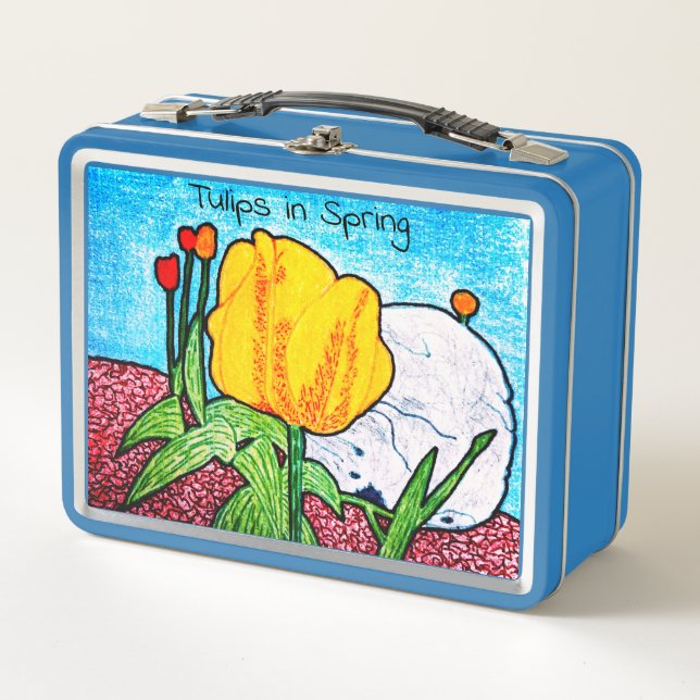 Lunch Box Tulipes au printemps  (Devant)