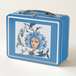 Lunch Box Turquoise Gol Banoo – Valise de voyage d'art persa