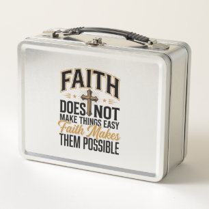 Lunch Box Typographie chrétienne Faith Makes Them Possible D