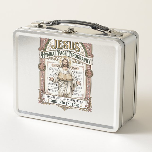 Lunch Box Typographie de la page de l'hymne de Jésus Page de (Devant)