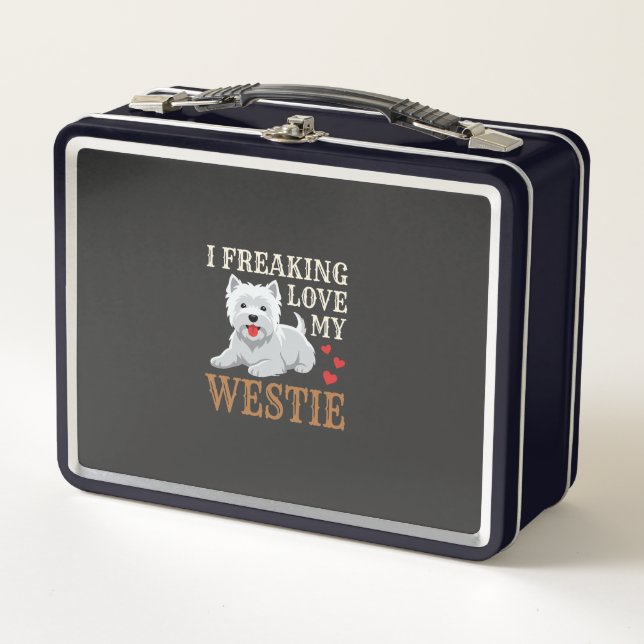 Lunch Box Typographie de l'amour du chien Westie (Devant)