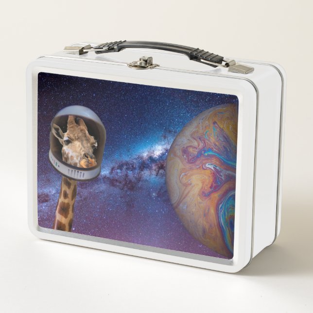 Lunch Box Un astronaute girafe dans l'espace extra-atmosphér (Devant)