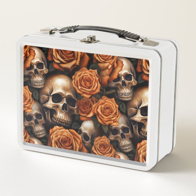 Lunch Box Un crâne et une série Rose 9 (Devant)