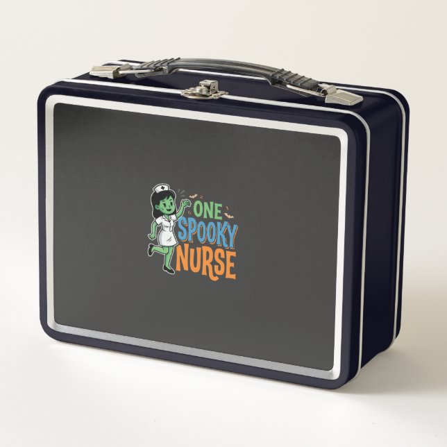 Lunch Box Un design d'Halloween d'infirmière effrayant (Devant)