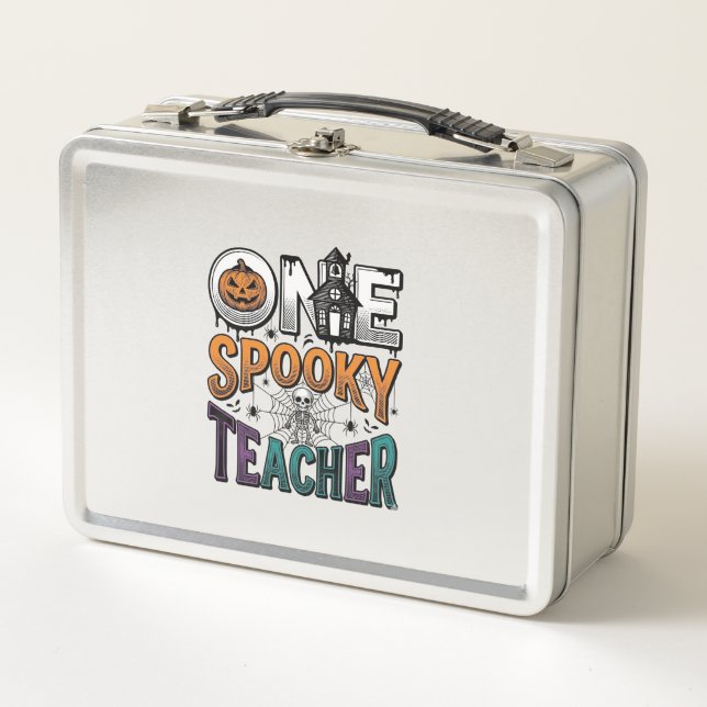 Lunch Box Un design vectoriel Halloween d'un professeur effr (Devant)