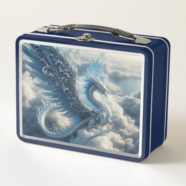 Lunch Box Un dragon superbe entouré de nuages (Devant)