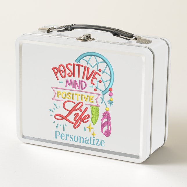 Lunch Box Un esprit positif Une vie positive Une citation in (Devant)