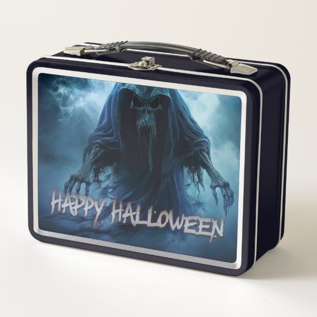 Lunch Box Un fantôme noir dans un paysage désarmé - Hallowee (Devant)