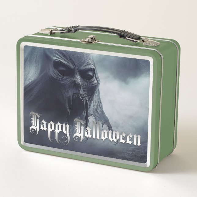 Lunch Box Un fantôme noir dans un paysage désarmé - Hallowee (Devant)