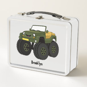 Lunch Box Un Green Monster truck