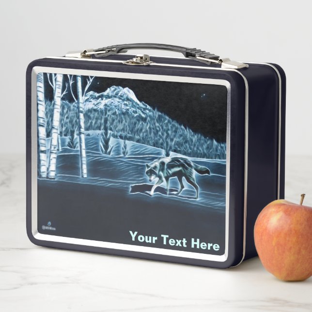 Lunch Box Un Loup Sur Neige (En situation)