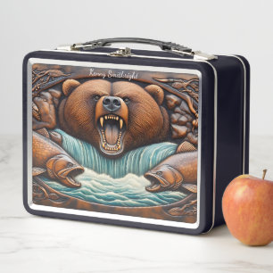 Lunch Box Un ours puissant s’affronte avec la fureur de la r