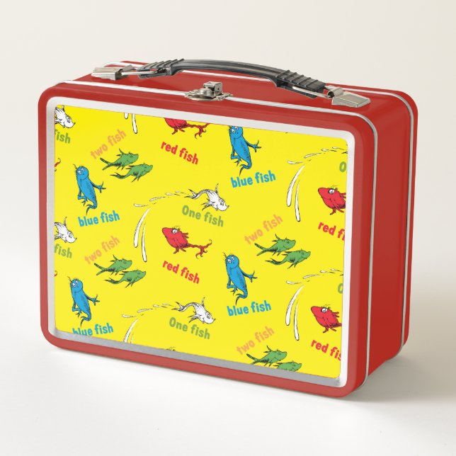Lunch Box Un Poisson Deux Poissons Motif Jaune (Devant)