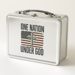 Lunch Box Une nation sous Dieu Croix patriotique