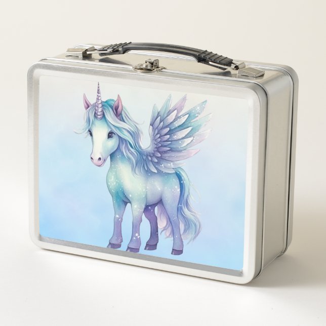 Lunch Box Unicorn Dreams : Boîte à lunch en métal de retour  (Devant)