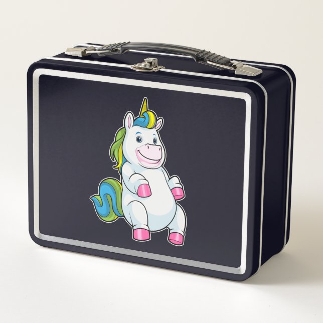Lunch Box Unicorne avec gros ventre (Devant)