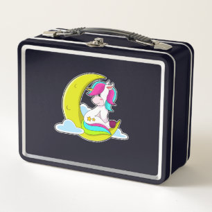 Lunch Box Unicorne avec nuages et lune