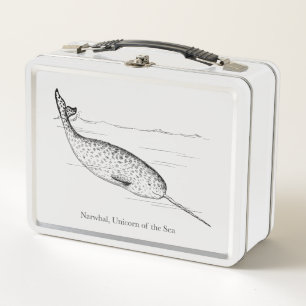 Lunch Box Unicorne de baleine de Narwhal de la mer