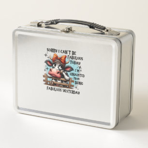 Lunch Box Vache Désolé je ne peux pas être fabuleux aujourd’