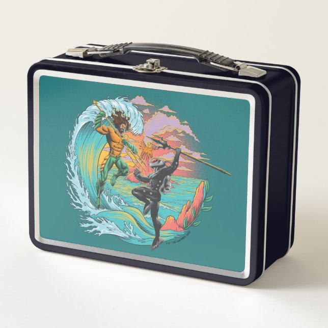 Lunch Box Vague marémotrice Aquaman & Black Manta (Devant)