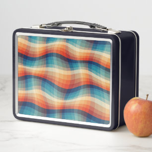 Lunch Box Vagues Rétro Colorées Vintage