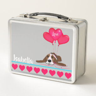 Lunch Box Valentine Basset Hound