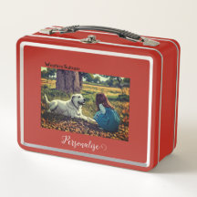 Valise pour chien fille Labrador en bois Woofter