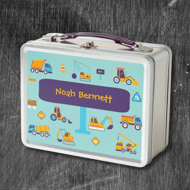 Lunch Box Véhicule de construction personnalisé (Personalized Construction Vehicle Metal Lunch Box
)