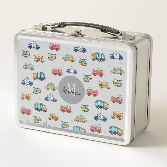 Lunch Box Véhicule de service mignon personnalisé  (Devant)